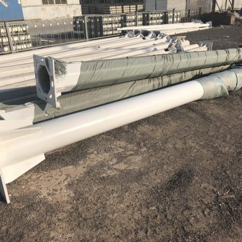 Hot-Dip Galvanized Steel Traffic Signal Pole, Street Light Pole and Road Sign Post – Customized Tapered/Conical Support Column for Highway, Parking Lot & Infrastructure Lighting and Signage Projects
